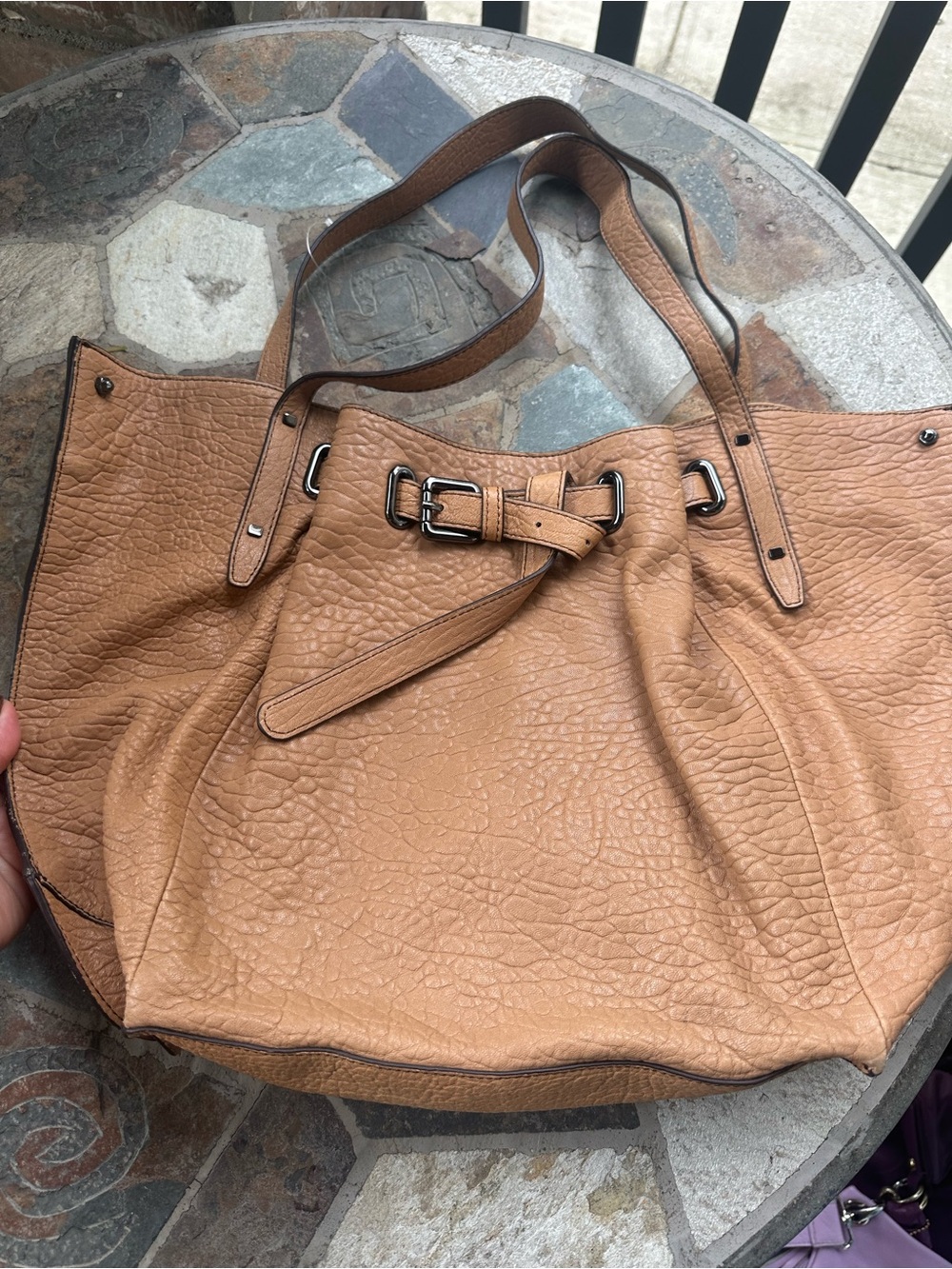 Kooba Jonnie Leather Hobo Tote tan